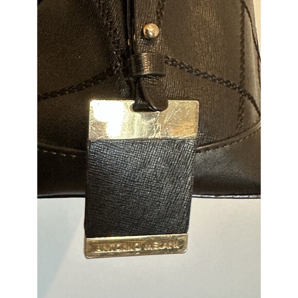 Antonio Melani Satchel Handbag Quilted Black Leather - Picture 7 of 16